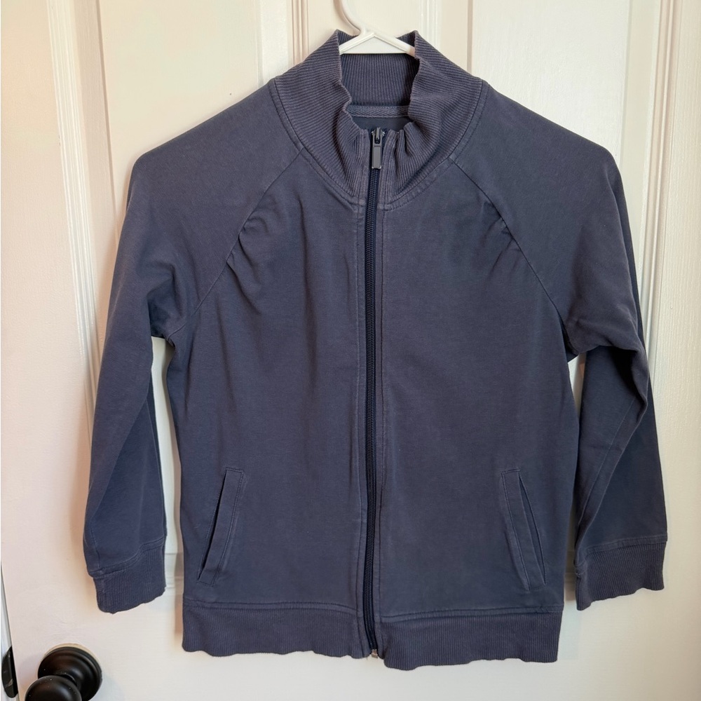 Banana Republic Blue Zip Up Athletic Lightweight Jacket 3/4 Sleeve Small